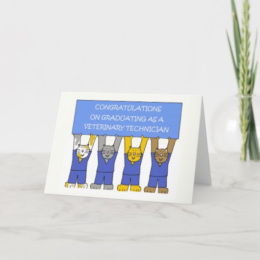 Dierenarts Afstuderen Gefeliciteerd Kaart (Voorkant)