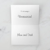 Dierenarts Afstuderen Gefeliciteerd Kaart (Binnen)