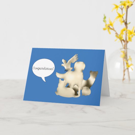 Dierenarts Afstuderen Gefeliciteerd Kaart (Gele Bloem)