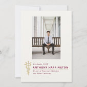 Dierenarts Afstuderen Maroon aankondiging (Voorkant)