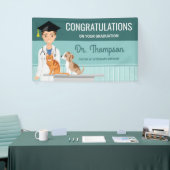 Dierenarts Afstuderen Vet DVM gefeliciteerd Spandoek (Beurs)