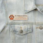 Dierenarts assistent naamlabel pootafdruk naamplaatje (In situ)
