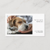 Dierenarts behandelt zieke hond visitekaartje (Achterkant)