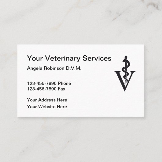 Dierenarts Benoeming Visitekaartje Combinatie (Voorkant)