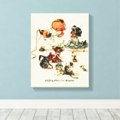  dierenarts Bezoek aan de dierenarts Custom Name Canvas Afdruk (Insitu (Houten vloer))