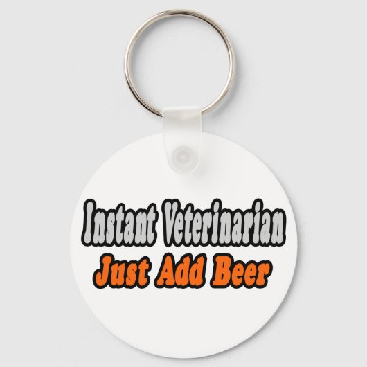 Dierenarts... Bier toevoegen Sleutelhanger (Voorkant)