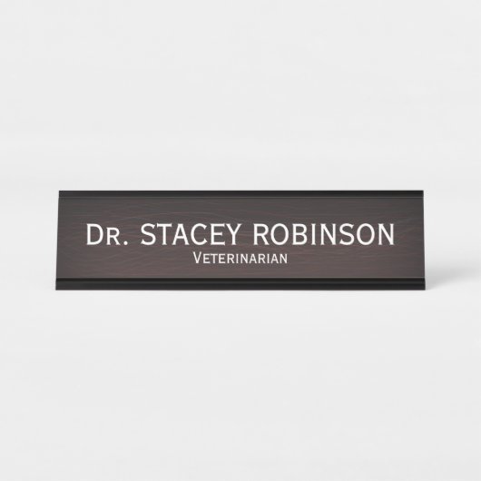 dierenarts bureau naambordje (Voorkant)
