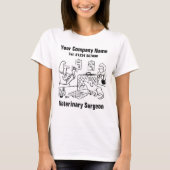 Dierenarts Cartoon te personaliseren T-shirt (Voorkant)