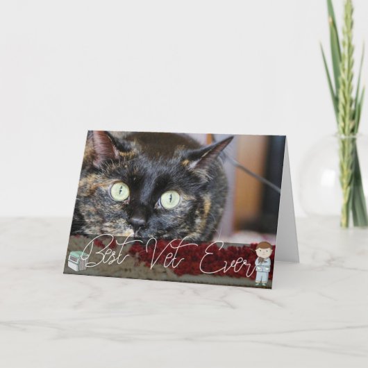 Dierenarts Dank u Custom Pet Photo Card Bedankkaart (Voorkant)