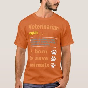 Dierenarts Definitie Gift Funny diergeneeskundig w T-shirt