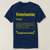 Dierenarts Definitie Gift Funny diergeneeskundig w T-shirt (Design voorkant)