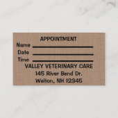 Dierenarts Dier Huisdier Afspraak Hond Kat Visitekaartje (Achterkant)