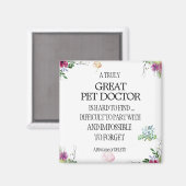 Dierenarts Dierenarts Bedankt voor uw waardering Magneet (Voorkant / Achterkant)