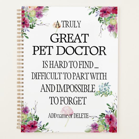 Dierenarts Dierenarts Bedankt voor uw waardering Planner (Voorkant)