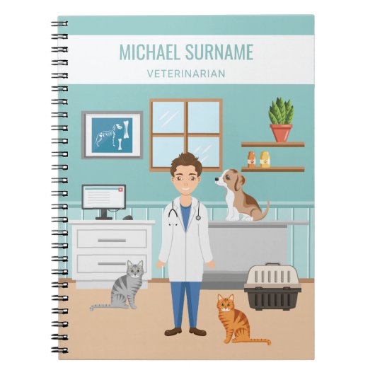 Dierenarts Dierenarts Dierenarts Blauw Notitieboek (Voorkant)