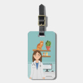 Dierenarts Dierenarts Dierenarts Dierenarts Dieren Bagagelabel (Voorkant verticaal)