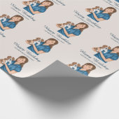 Dierenarts Dierenarts Dierenarts en Puppy Verjaard Cadeaupapier (Hoek)