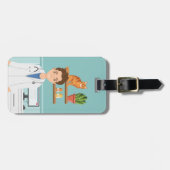 Dierenarts Dierenarts Dierenarts met Man Bagagelabel (Voorkant horizontaal)