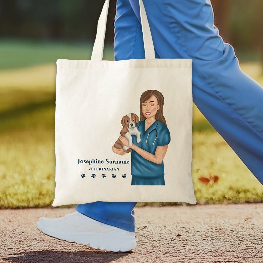 Dierenarts Dierenarts Dierenarts Vrouw en Puppy DV Tote Bag