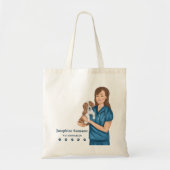 Dierenarts Dierenarts Dierenarts Vrouw en Puppy DV Tote Bag (Voorkant)