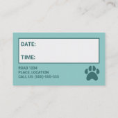 Dierenarts Dierenarts Man Cat Dog Custom Afsprakenkaartje (Achterkant)