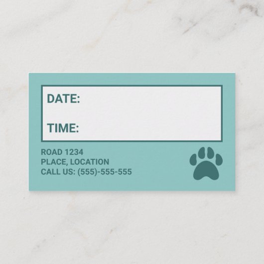 Dierenarts Dierenarts Man Cat Dog Custom Afsprakenkaartje (Achterkant)