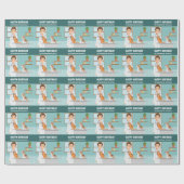 Dierenarts Dierenarts Man Custom Birthday Cadeaupapier (Vlak)