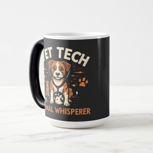 Dierenarts Dierenfluisteraar Schattigee Puppy Stet Magische Mok (Voorkant links)