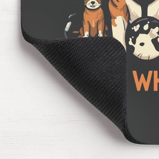 Dierenarts Dierenfluisteraar Schattigee Puppy Stet Muismat (Hoek)