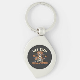 Dierenarts Dierenfluisteraar Schattigee Puppy Stet Sleutelhanger