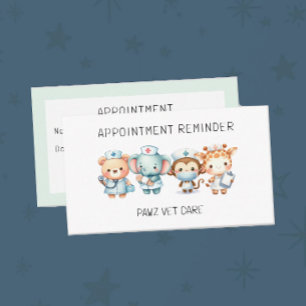 Dierenarts Dierenziekenhuis Aanwijzingsherinnering Afsprakenkaartje