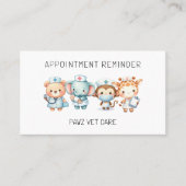 Dierenarts Dierenziekenhuis Aanwijzingsherinnering Afsprakenkaartje (Voorkant)