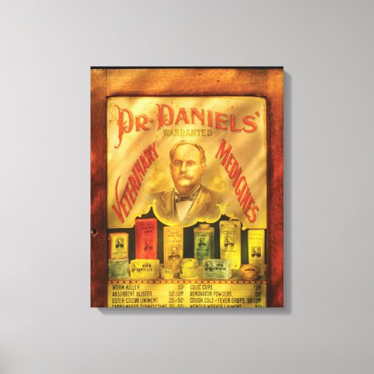 Dierenarts - Dr Daniels, diergeneesmiddelen Canvas Afdruk (Voorkant)