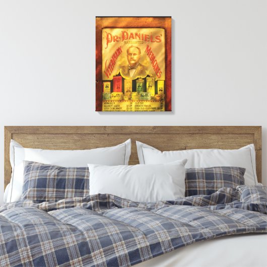 Dierenarts - Dr Daniels, diergeneesmiddelen Canvas Afdruk (Insitu (Slaapkamer))
