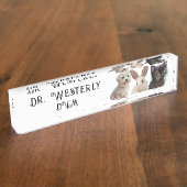Dierenarts DVM Hond Kat Konijn Naambordje (Zijkant)