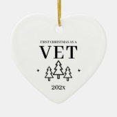 Dierenarts Eerste Kerstmis als dierenarts 2024 Keramisch Ornament (Voorkant)