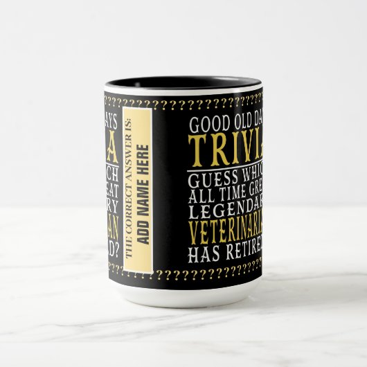 Dierenarts Funny Personalized Revermoeid Mok (Midden)