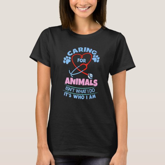 Dierenarts Gift Shirt Vet Tech Zorg voor Dier (Voorkant)