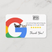 Dierenarts Google Review Sjabloon met QR-code Visitekaartje (Voorkant)
