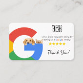 Dierenarts Google Review Sjabloon met QR-code Visitekaartje (Voorkant)
