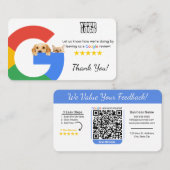 Dierenarts Google Review Sjabloon met QR-code Visitekaartje (Voorkant / Achterkant)