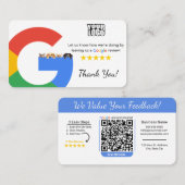 Dierenarts Google Review Sjabloon met QR-code Visitekaartje (Voorkant / Achterkant)