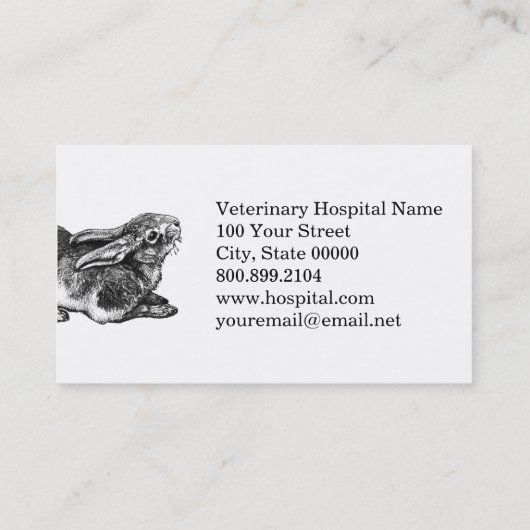 Dierenarts Grote dieren en vee Visitekaartje (Achterkant)