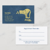 Dierenarts Hond Walker Huisdier Zorg Blauw Afspraa Afsprakenkaartje (Voorkant / Achterkant)