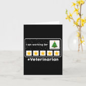 Dierenarts Ik werk voor kerstvakantie 5 st Kaart (Gele Bloem)