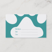 dierenarts | Info Afsprakenkaartje (Achterkant)