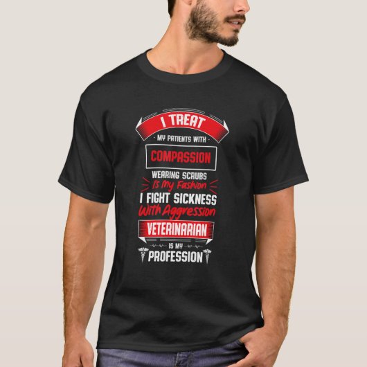 Dierenarts is mijn medisch staf... t-shirt (Voorkant)