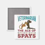 Dierenarts Joke The Ace of Spays Magneet (Voorkant / Achterkant)