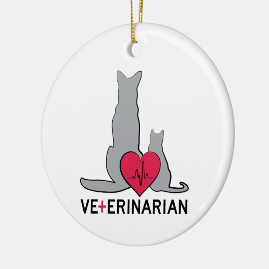 dierenarts keramisch ornament (Links)