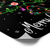 Dierenarts Kerstboom Vrolijk Kerstfeest Poster (Hoek)